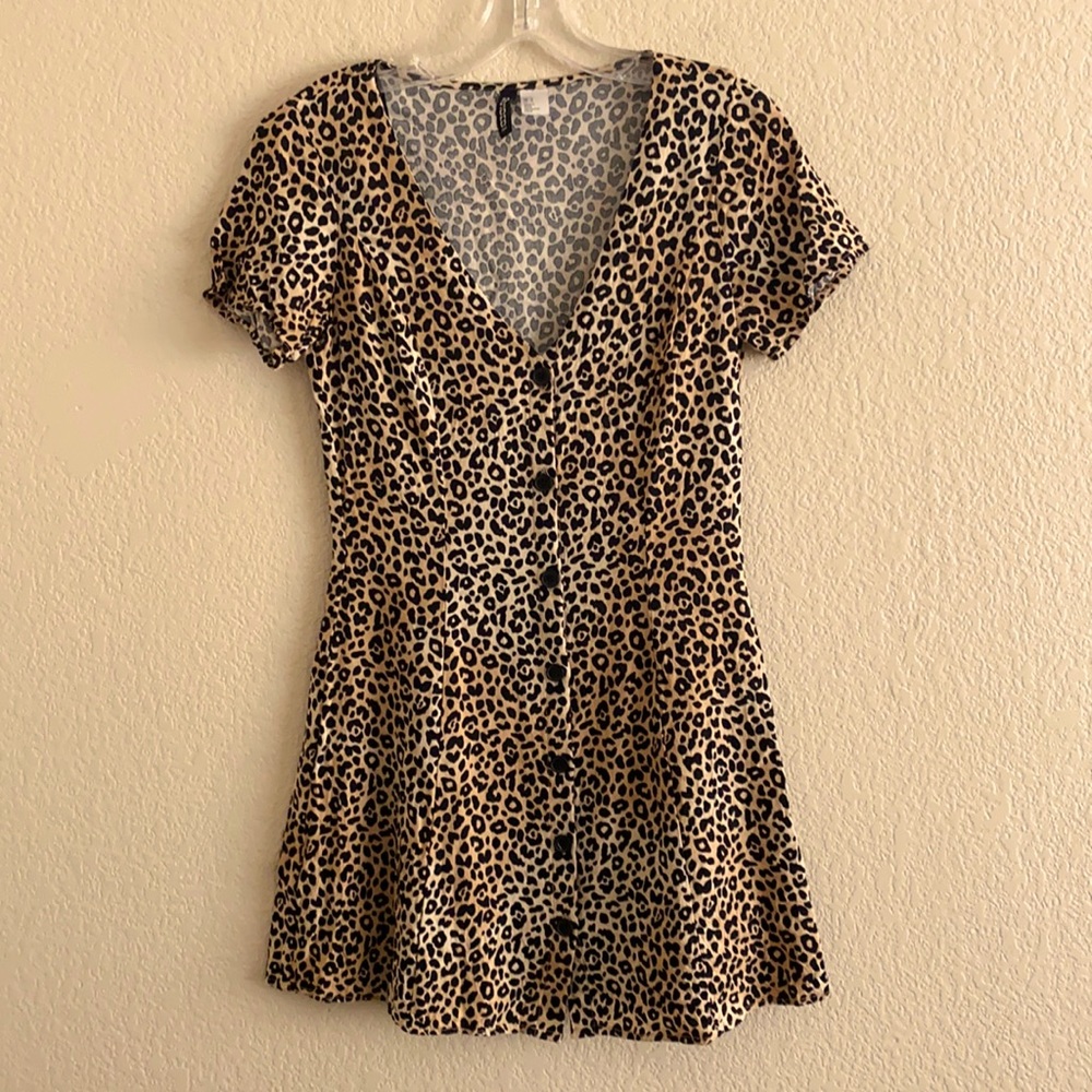 Button Front Mini Dress